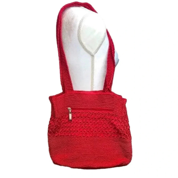 WORTHINGTON crocheted/woven shoulder bag - Picture 1 of 10
